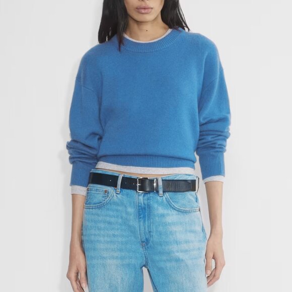 NWT ★: ARITZIA/TNA "Keely" Cashmer Sweater, Blue, S - Picture 1 of 13